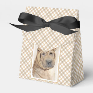 Shar Pei Painting - Cute Original Dog Art Favor Box