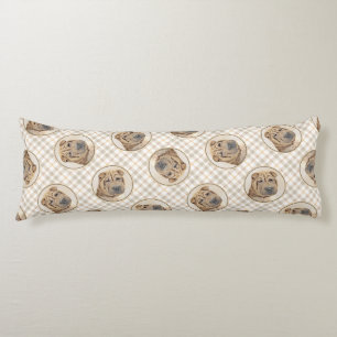 Shar Pei Painting Fawn Wrinkle Original Dog Art Body Pillow