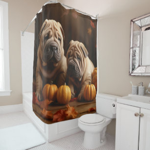 Shar Pei Puppy Autumn Delight Pumpkin