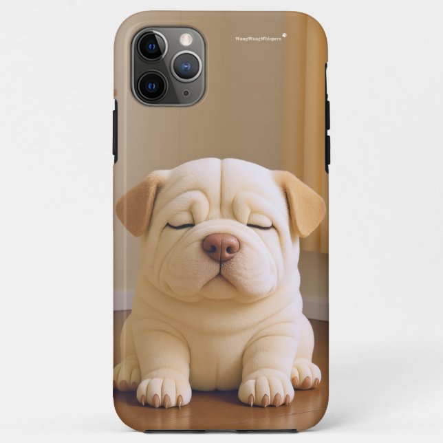 Shar Pei Puppy - Soft Serenity by WangWang Case-Mate iPhone Case (Back)
