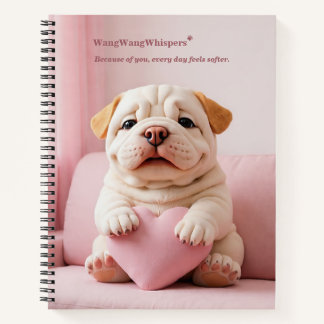 Shar Pei Puppy – Sweet Embrace by WangWang Notebook