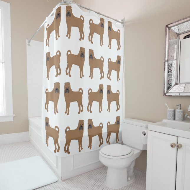 Shar-Pei Shower Curtain (In Situ)