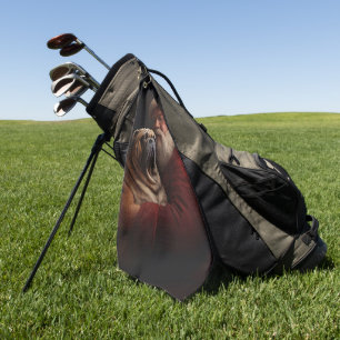 Shar Pei With Santa Claus Festive Christmas  Golf Towel