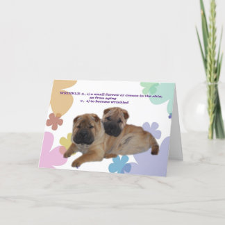 Shar Pei Wrinkle Birthday card