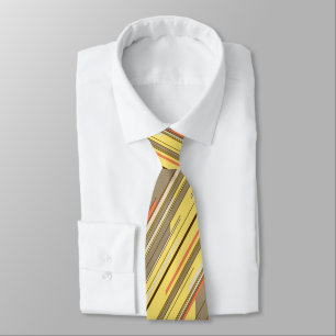 Shards Geometric Diagonal Striped Yellow Two-sided Tie