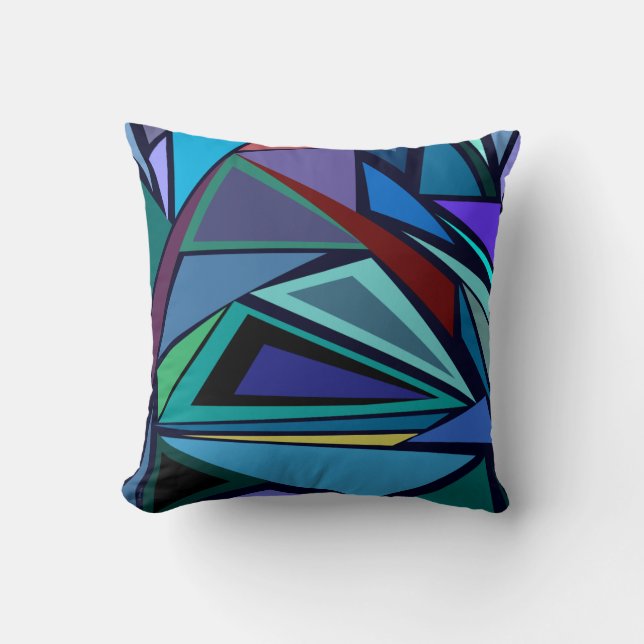 Shards Throw Pillow (Front)