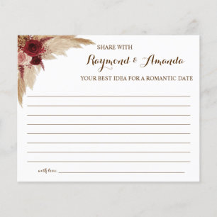 Share a Date Idea for Couple Bridal Shower card