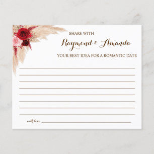 Share a Date Idea for Couple Bridal Shower card