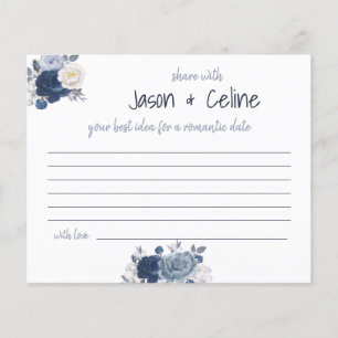 Share a Date Idea for Couple Bridal Shower Card Fl