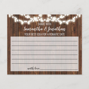 Share a Date Idea Rustic Bridal Shower Card