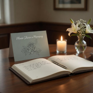 Share a Memory Custom Memorial Table Tent Card