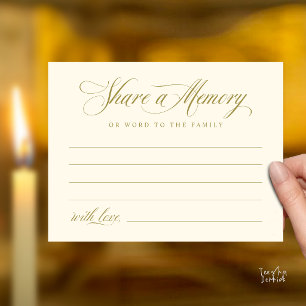 Share a Memory Funeral Service Memorial Card