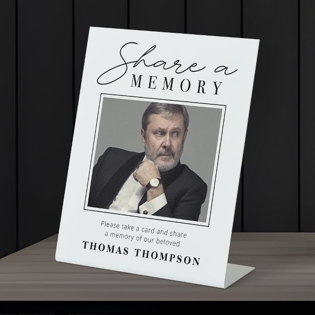 Share a Memory Funeral Sign with Photo (Creator Uploaded)