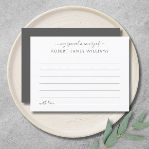 Share A Memory Funeral Tribute Postcard