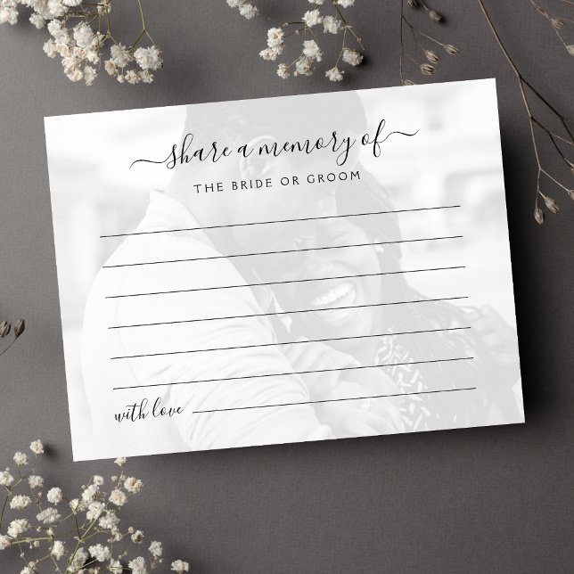 Share A Memory Photo Wedding Postcard (Wedding Share A Memory Card)