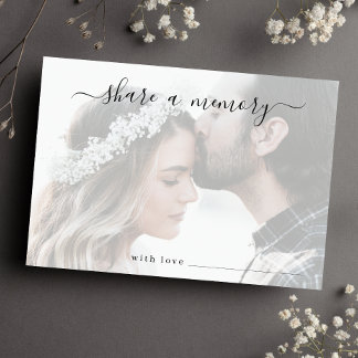 Share a Memory Photo Wedding Thank You Card