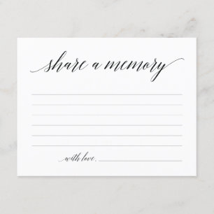Share A Memory Sympathy, Memorial Note Card