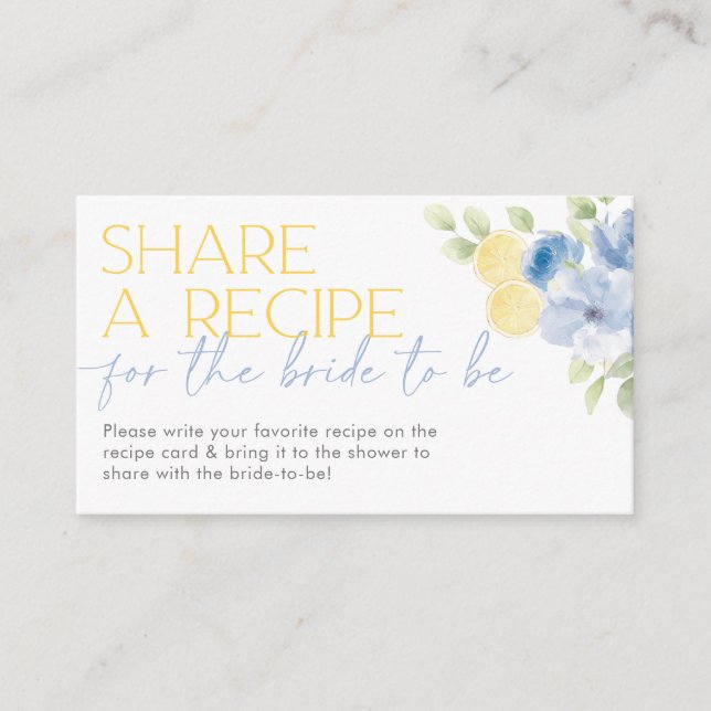 Share a recipe card Main Squeeze Bridal Shower (Front)