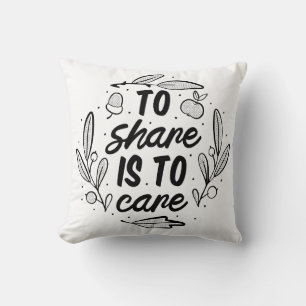 Share & Care Throw Pillow