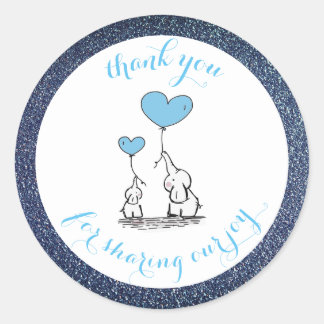 Share Our Joy Blue Glitter Sticker