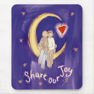 Share Our Joy Grooms on Moon Mouse Pad