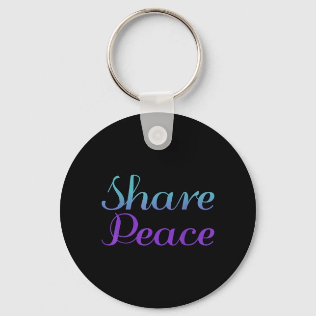 Share Peace Prevention Awareness Design Keychain (Front)