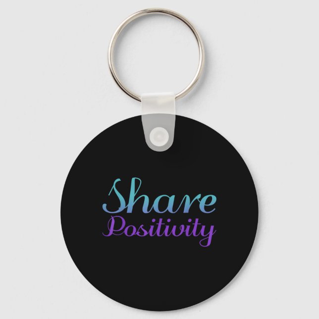 Share Positivity Prevention Design Keychain (Front)