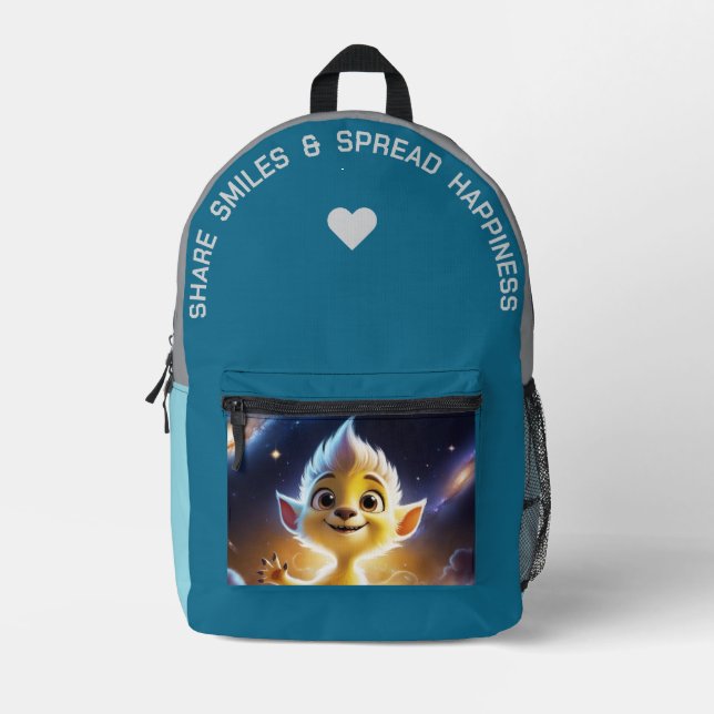 Share Smiles & Spread Kindness Printed Backpack (Front)