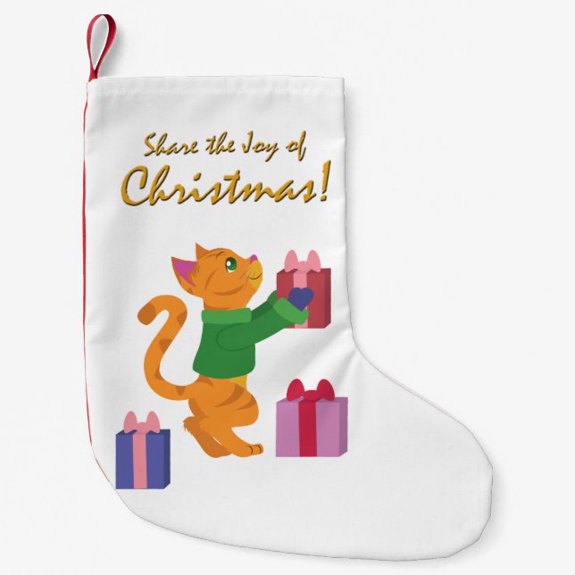 Share The Joy of Christmas! Small Christmas Stocking (Front)