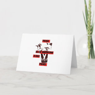 Share the Love: A Glass of Valentine Peace Art Holiday Card