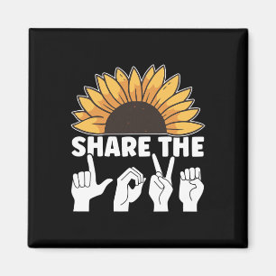 Share The Love ASL American Sign Language Awarenes Magnet