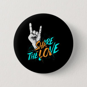 Share The Love Men Women Kids Boys Girls ASL Gift  2 Inch Round Button