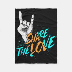 Share The Love Men Women Kids Boys Girls Asl Gift  Fleece Blanket