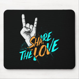 Share The Love Men Women Kids Boys Girls Asl Gift Mouse Pad