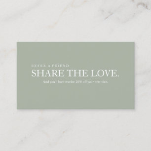 Share the Love Minimal Grey Referral Card