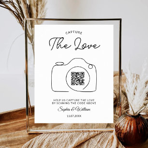 Share The Love QR Code Scannable Photo Wedding Poster
