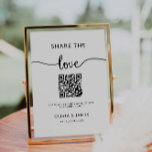 Share The Love QR Code Sign, Wedding Photo Sign Invitation<br><div class="desc">Share The Love QR Code Sign, Wedding Photo Sign Printable, Ensure your special day is filled with love and unforgettable moments with our "Share the Love QR Code Sign." This modern and minimalist wedding sign allows you and your guests to capture the love by snapping a photo with the wedding...</div>