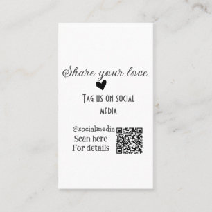 Share the love scan QR code add social details Business Card