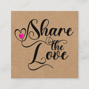 Share the love script typography referral card
