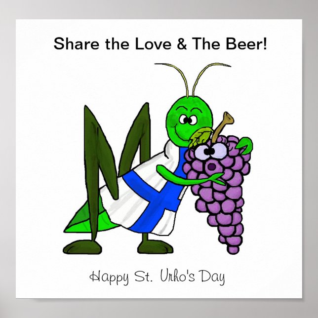 Share The Love & The Beer Poster -St. Urho's Day (Front)