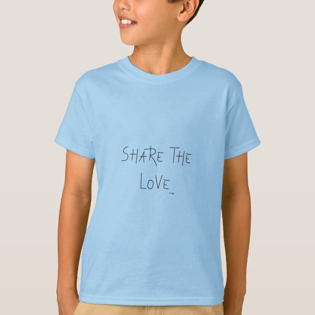 Share the Love - Typography, Cool T-Shirt (Front)