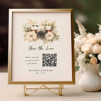 Share the Love Vintage Camera Wedding QR Code