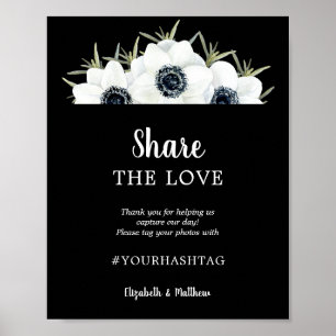 Share the Love Wedding Hashtag Poster