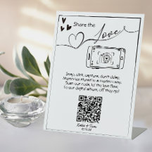 Share the Love Wedding Photo QR Code Poster