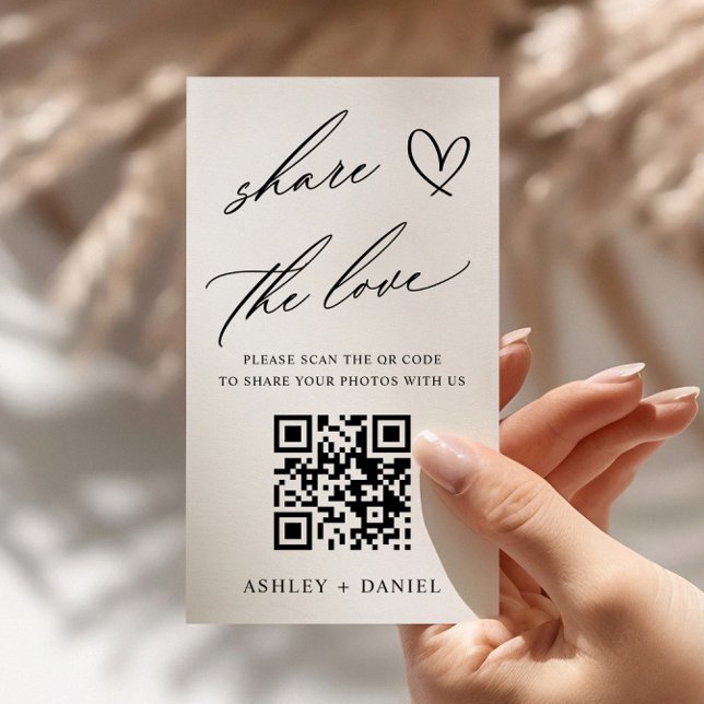 Share the Love Wedding QR Code Enclosure Card (Creator Uploaded)