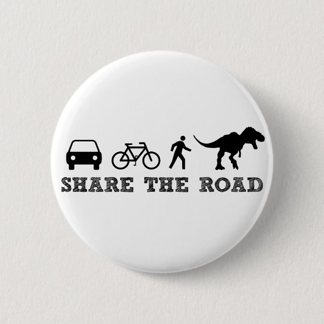 Share the Road 2 Inch Round Button (Front)