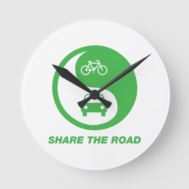 Share the Road Round Clock (Front)