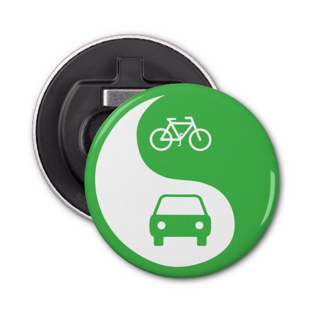 Share the Road Yin Yang Bottle Opener (Front)