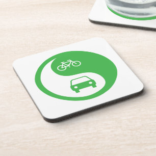 Share the Road Yin Yang Coaster