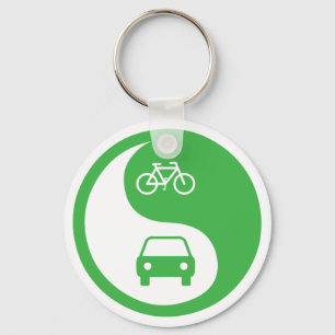 Share the Road Yin Yang Keychain